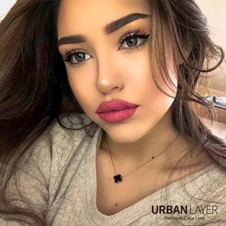 Biella Gray Urban Layer Korean contact lenses natural gray color