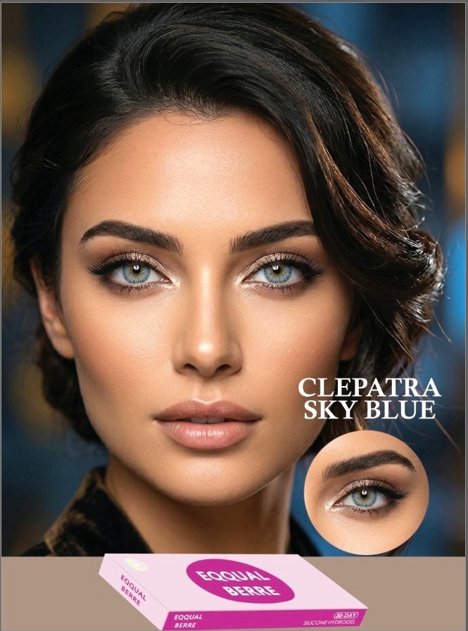 Cleopatra Sky Blue Contact Lenses by Eqqual Berre
