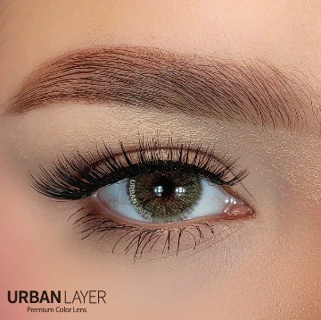 Memphis Green Urban Layer Korean contact lenses natural green color